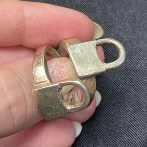 2 Handmade Padlock Rings